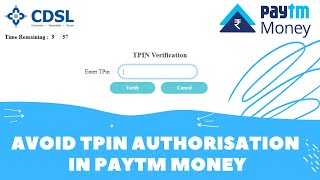 How to avoid TPIN authorisation in PAYTM Money [upl. by Nick]