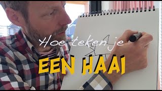 Hoe teken je een haai [upl. by Otsirave]