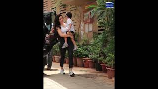 Gabriella Demetriades With Son Spotted in Bandra  Shudh Manoranjan [upl. by Letsirc]