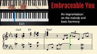 Embraceable You  solo jazz piano transcription [upl. by Novahs]