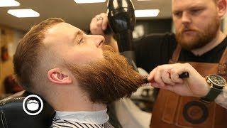 Viking Style Beard Trim with Choppy Top Haircut [upl. by Dahlia]