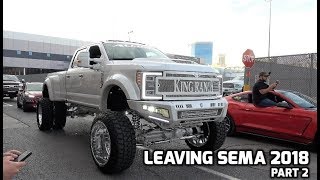 Leaving SEMA 2018 Part 2  15 Min of vehicles [upl. by Akimihs]