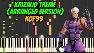 KOF 99  KRIZALID THEME  Dear Falling Angel  PIANO [upl. by Anrapa793]