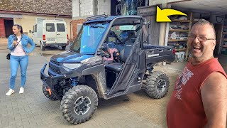 Nowa Maszyna Na Gospodarstwo  Quad Polaris Ranger  Pierwsza Jazda z Babcią [upl. by Alleroif435]