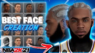 NEW BEST DRIPPY FACE CREATION IN NBA 2K21 COMP STAGE FACE CREATION 2K21 [upl. by Neillij201]