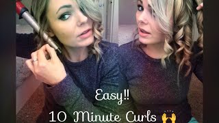 Curling Wand Perfect Curls in less than 10 minutes Short to Medium length hair [upl. by Incrocci]