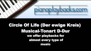 Circle Of Life Der ewige Kreis Playback Instrumental DDur Demo [upl. by Ahcorb]