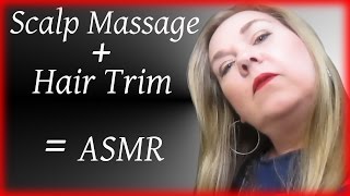 Hair Salon Role Play ASMR Scalp Massage  Hair Trim [upl. by Ellenyl99]