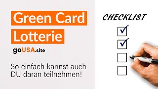 Greencard Lotterie teilnehmen amp gewinnen  Voraussetzungen amp kostenlos online beantragen [upl. by Ariam]