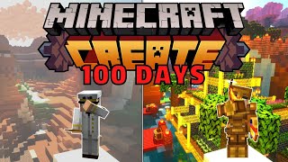 I Survived 100 Days TURNING A NUCLEAR WASTELAND DESERT into PARADISE with CREATE Hardcore Minecraft [upl. by Adnole]