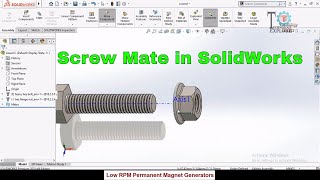 How to apply Screw Mate in SolidWorks to Assemble Nut and Bolt [upl. by Akenom525]