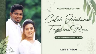 Caleb Jebakumar amp Tryphena Rose  Wedding Reception [upl. by Nanreik]