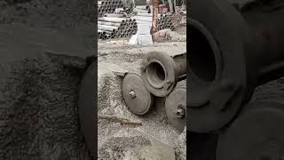 Cement pipe making processstonemachine buildingmaterial brickmaking concretebrick concrete [upl. by Akiner]