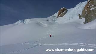 Vallée Blanche poudreuse chamonix ski guide [upl. by Alysoun]