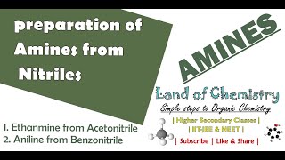 Preparation of Amines from Cyanides amp IsocyanidesEthanmine Nmethyl methanamine Mendius Reaction [upl. by Matteo]