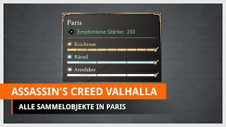 Assassins Creed Valhalla Paris  alle Reichtümer Rätsel und Artefakte Fundorte [upl. by Marcoux]