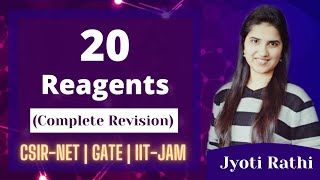 Reagents in Organic Chemistry Reagents CSIRNET GATE  IITJAM Examples Questions Concepts [upl. by Netsriik]