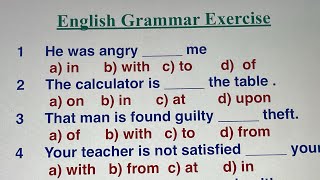 English Grammar Exercise  Prepositions [upl. by Nylave550]