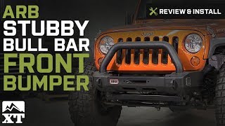 Jeep Wrangler ARB Stubby Bull Bar Front Bumper 20072017 JK Review amp Install [upl. by Enyaw399]