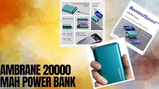 Ambrane 20000 mAh Power Bank 225 W Fast Charging unboxing [upl. by Acceb904]