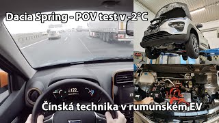 Dacia Spring  zvládne 33kW elektromotor dálniční stoupání POV test [upl. by Rothstein]