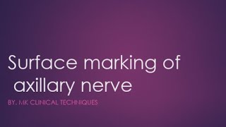 surface marking of axillary nerveaxillary nerve surface anatomy [upl. by Ridley]