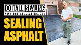 Asphalt Driveway Sealing 4K [upl. by Nilre]