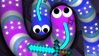 Slitherio Minecraft Diamond Sword Skin Mod  Minecraft Vs Slitherio Epic Slitherio Gameplay [upl. by Froemming]