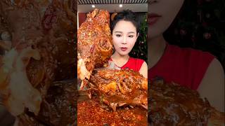 Spicy Lambs Head Part 1 mukbang short [upl. by Levitan]