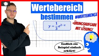 e Funktion Wertebereich bestimmen Wertemenge Beispiel [upl. by Nomal]