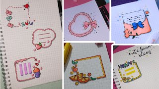 21 Easy Paper Notes Doodle Ideas  Draw Frame doodles for your planner  Bullet journal  Painting [upl. by Notlit]