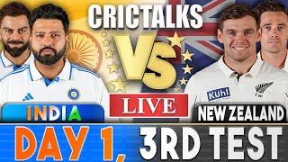 Live IND Vs NZ 3rd Test  Day 1 Mumbai  Live Scores amp Commentary  India vs New Zealand [upl. by Eadnus]