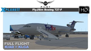 XPlane FlyJSim Boeing 727  KIAD ✈ KLGA  Approaching LaGuardia [upl. by Eenyaj]