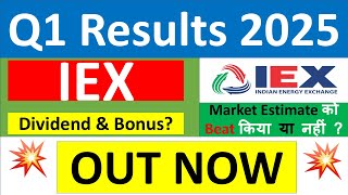 IEX Q1 results 2025  IEX results today  IEX Share News  IEX Share latest news  IEX Dividend [upl. by Kred]