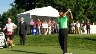 Tiger Woods highlights from Round 1 of Quicken Loans [upl. by Nylidnarb892]