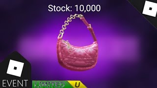 LIMITED EVENT How To Get Pink Luxury Purse In Roblox [upl. by Atsylak]