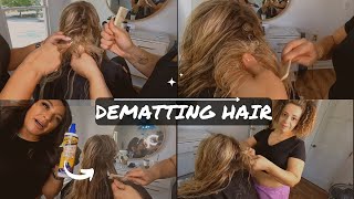 How to Detangle Matted Hair at Home  Dematting Specialist Leda Fazal [upl. by Georgia]