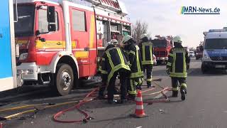 RheinPfalzKreis A61 Unfall Ak Mutterstadt Ak Ludwigshafen [upl. by Lily]