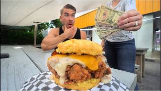 ONLY 1 MINUTE TO BEAT THIS 100 FRIED CHICKEN SANDWICH CHALLENGE  Joel Hansen [upl. by Abernathy]