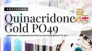 Quinacridone Gold P049 Watercolor and Artisanal Handmade Watercolors by Marlette Art [upl. by Ardnyk789]