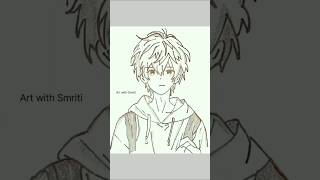 Draw anime anime drawing animedrawing animeart artwithsmriti shortsfeed shorts ytshorts [upl. by Levina]