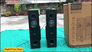 intex 22 tower speaker🔊🔊🔊 testing sound raghupriyavlogs [upl. by Galitea]