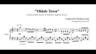 Pokémon Ruby amp Sapphire  Oldale Town Piano Sheet Music [upl. by Airetak]