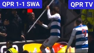 DYKES LAST MINUTE EQUALISER 😱  QPR 11 SWANSEA CITY HIGHLIGHTS [upl. by Yelir]