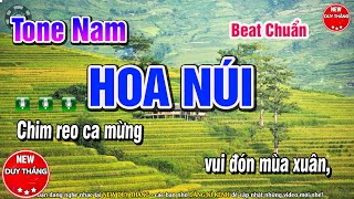 Hoa Núi Karaoke Tone Nam 2023  New Duy Thắng [upl. by Ziana575]