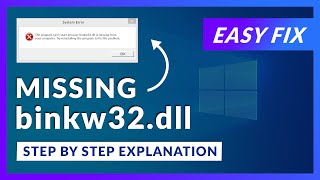 binkw32dll Missing Error  How to Fix  2 Fixes  2021 [upl. by Romulus]