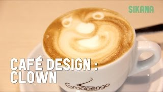 Café Design  Clown  Café amp Latte Art [upl. by Atiuqrahs]