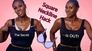 👙👀BRA HACK 13 FOR BIGGER BUST HIDE YOUR BRA FROM YOUR SQUARE NECKLINE amp STILL HAVE SUPPORT💥🏆 [upl. by Sairtemed641]