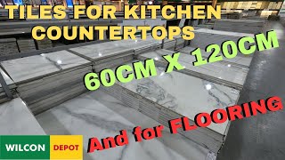 MAGKANO ANG TILES FOR KITCHEN COUNTERTOPS 60CM X 120CM SA WILCON  LATEST PRICE [upl. by Cecilla]