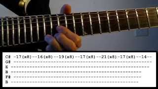 Killpop  SlipKnot  Guitar Solo Lesson [upl. by Ozneral]